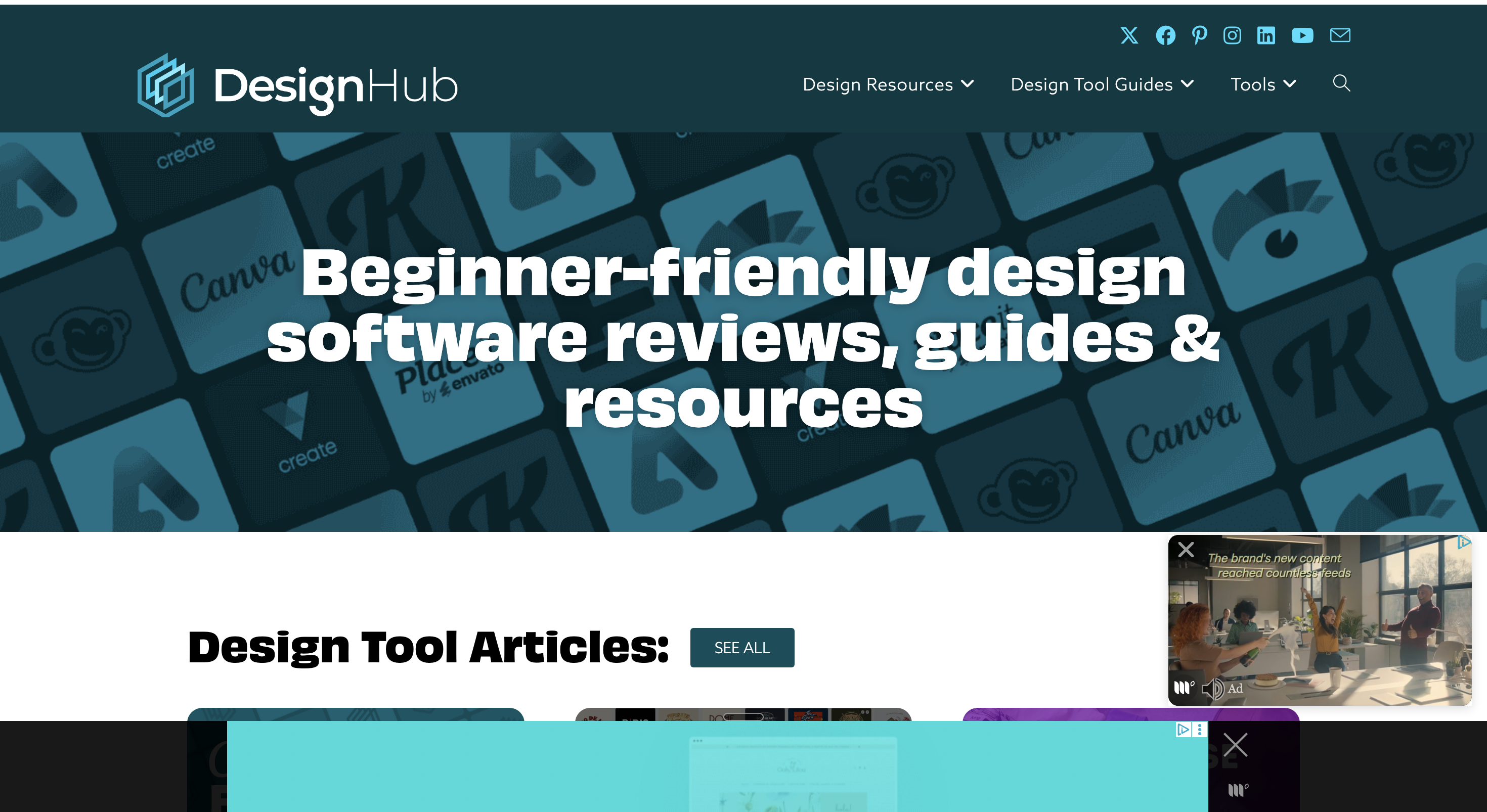 DesignHub website screenshot